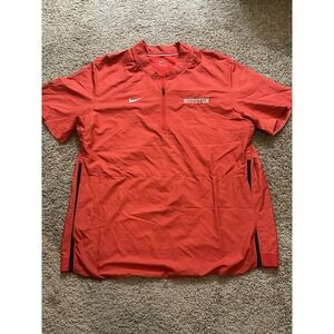 Men's NCAA Houston Cougars Nike Half Zip Athletic Short Sleeve Jacket - XL